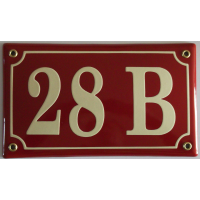 Huisnummer bord 'extra 4' 22x13 cm